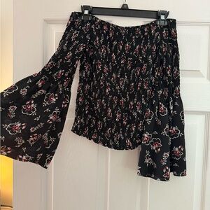 Floral Black Skirt